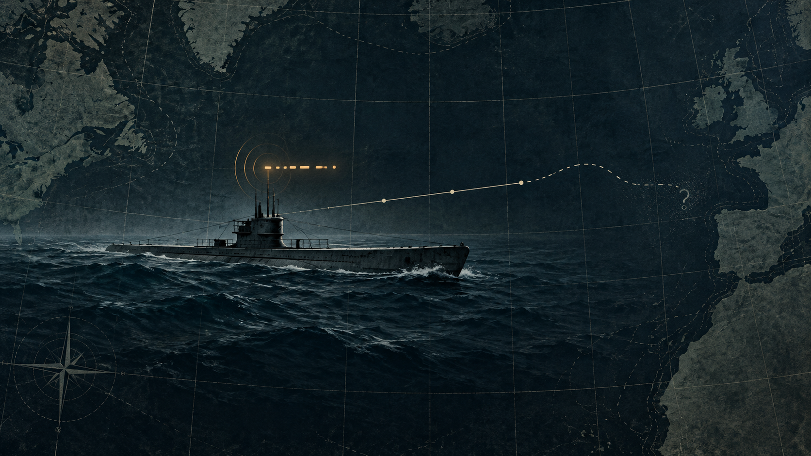 Redaktionelle Illustration zu U 47 und dem Positions-Kurzsignal vom 10. März 1941